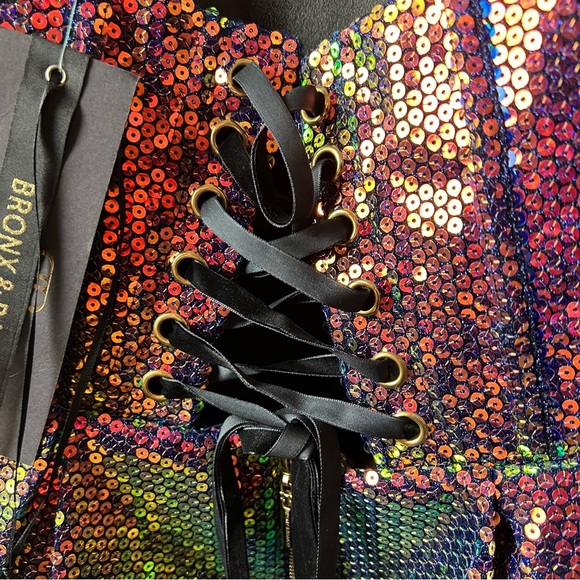 NWT Bronx & Banco Maraya Sequin Corset Mini Dress - Picture 15 of 15